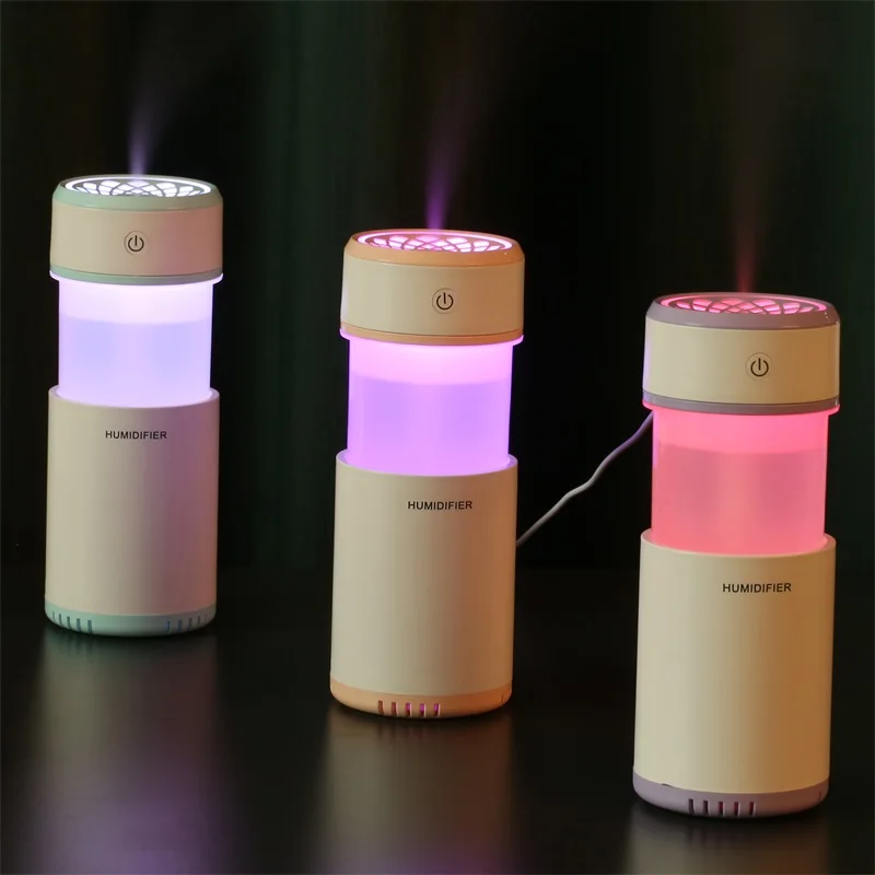

Night Light Lamp with Creative Pull-out Design Air Humidifier with LED Lights Ultrasonic Cool Mist for Car Mini USB Diffuser