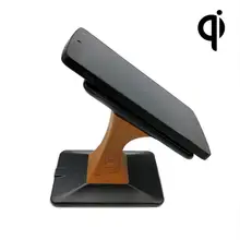 Регулируемая 180 градусов вращающаяся Qi настольная Беспроводная Подставка для зарядки беспроводной держатель мобильного телефона