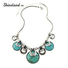 Ожерелье-чокер для женщин, новинка, Модные Этнические винтажные аксессуары, натуральные камни, массивные цепочки, массивное ожерелье, ювелирное изделие