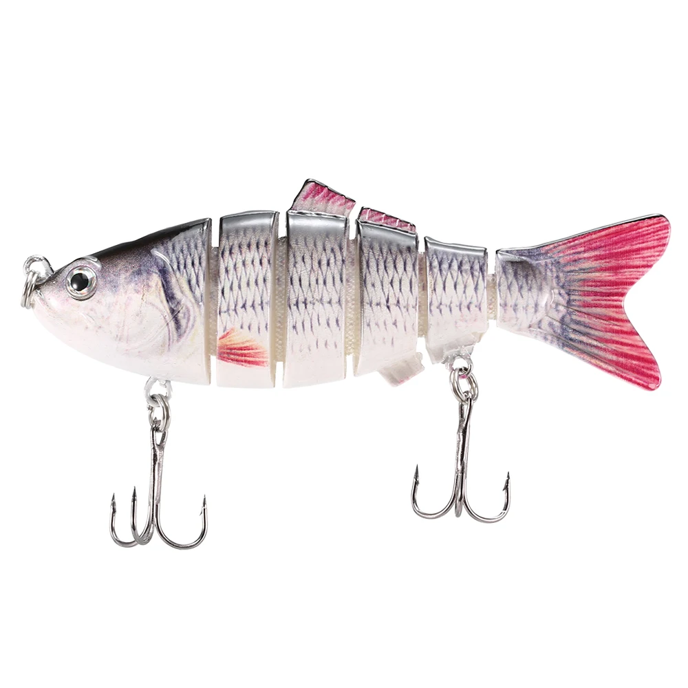 Lixada 10 см/20 г Lifelike 6 шарнирных секций Swimbait рыболовная приманка кренкбейт жесткая приманка с крючком в виде рыбки рыболовные снасти Pesca - Цвет: Красный