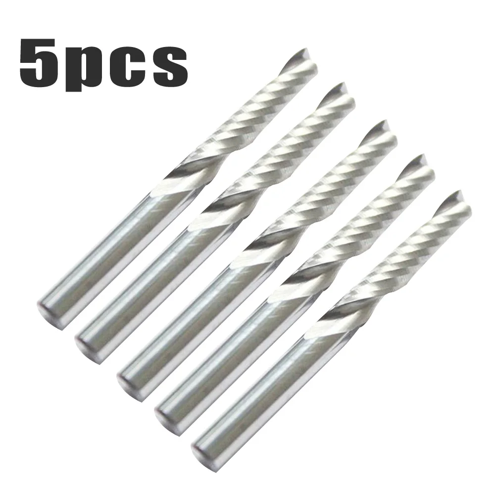 

5pcs Milling Cutter 6mm Shank Single Flute Carbide Spiral End Mill Cutter CNC Bit 42mm Tool Parts Milling Cutter