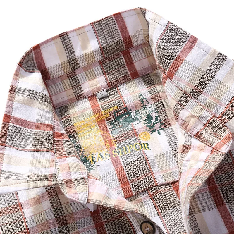 Online AFS JEEP Kariertes Hemd Männer Army Military Langarm Camisa Masculina Plus Größe 4XL 100% Baumwolle Lässige Herren Hemden Chemise homme