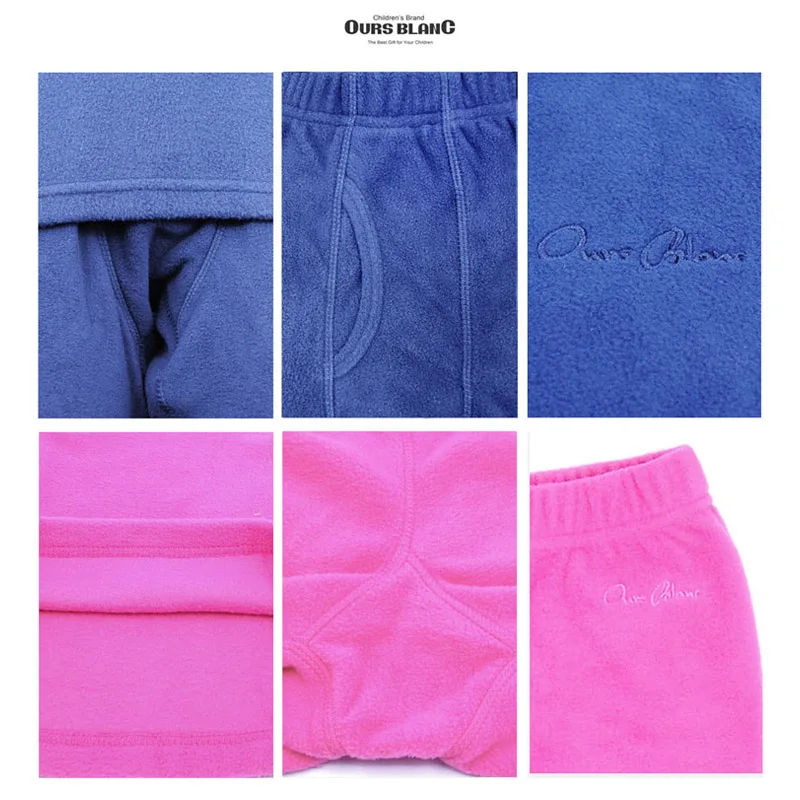 Kids Thermal Underwear Boys Set Girls Warm Sports Fleece Underwears Suit Skin Long Johns Free Shiping1510