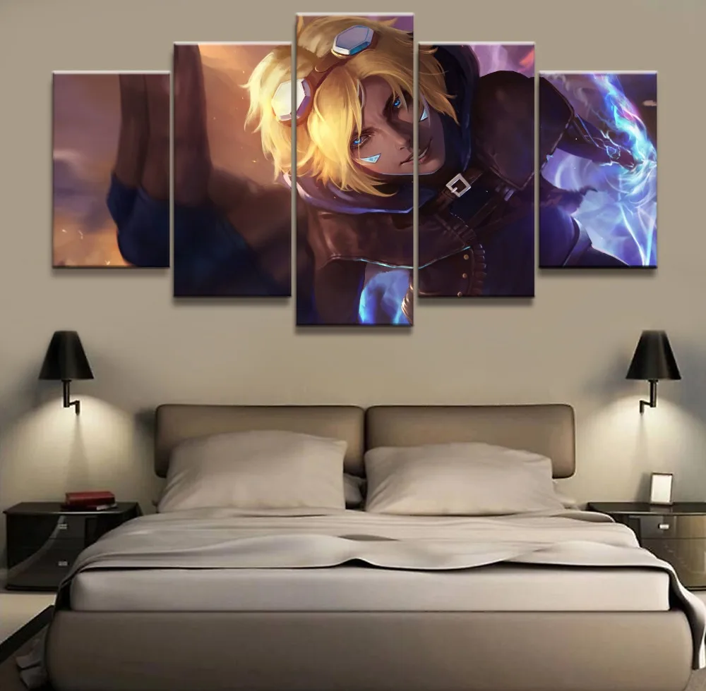 5 панель LOL League of Legends Ezreal Game холст с принтом для гостиной настенный художественный