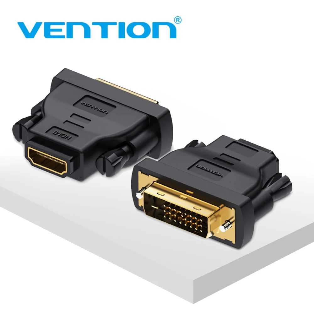 Vention DVI Переходник HDMI DVI к конвертеру HDMI DVI 24 + 1 Мужской к женскому 1080 P разъем для телевидения высокой четкости для ПК PS3 ТВ-проектор коробка пр...