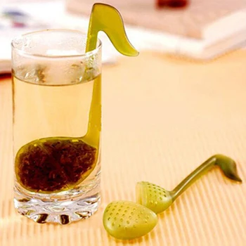 

1pcs Teaspoon Infuser Filter Creative Cute Music Note Fashion Convenience Tea leaf Strainer Teaspoon Infuser
