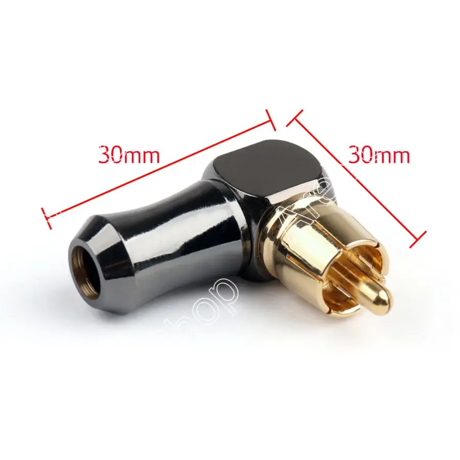 Areyourshop горячая распродажа 10 шт. латунные RCA прямоугольный 6 35 мм штекер аудио видео