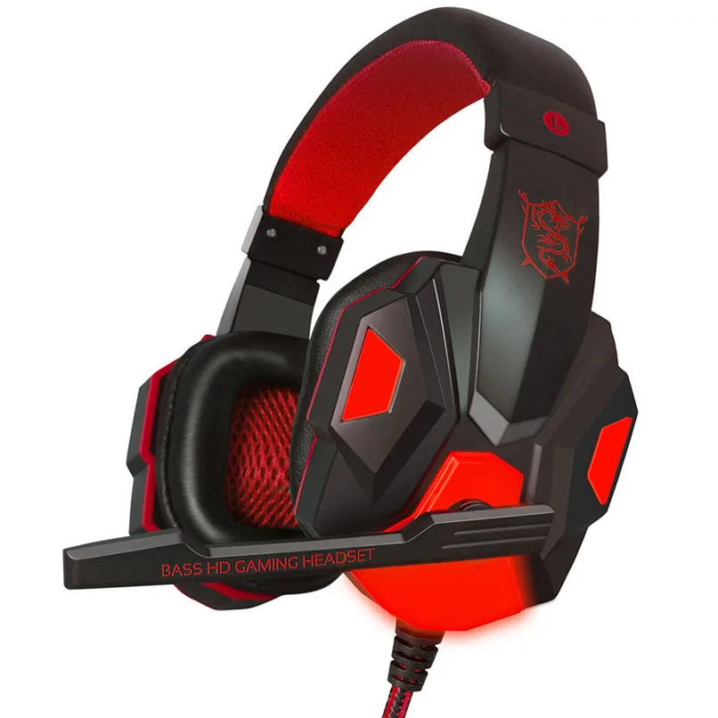 Surround Stereo Gaming Headset Headband Headphone USB 3.5mm LED with Mic for PC LED Light Headphones  Dropshipping #F30OT23 (9)