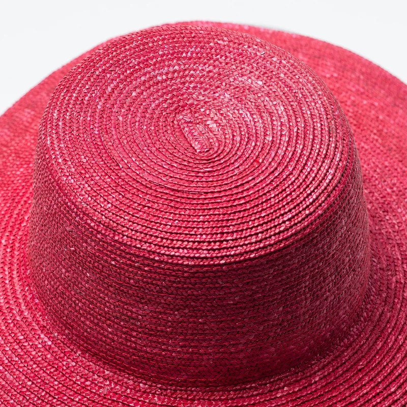 Новинка года на плоской подошве Топ Большой цветная трубочка соломенная шляпа Открытый путешествия солнцезащитный Зонт Пляжный большая соломенная шляпа солнца Шапки для Для женщин