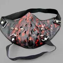 Спайк металлический браслет маска маскарад Кожа Черный Косплей мужчин готический панк