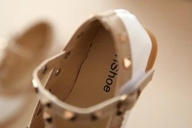 bata children's sandals children casual shoes girls spring autumn leather shoes fashion Rivet princess baby shoes Kids girls sandals children's shoes for high arches