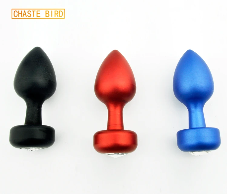 Chaste Bird Blue/Red/Black Mini Anal plug Butt/Booty Beads/Aluminum+Clear Jewelry/Sex toys Product A028 | Красота и здоровье