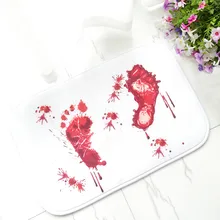 Креативный дверной кровяный ковер, водопоглощающий нескользящий коврик для ванной комнаты, ужасные пугающие ковры, коврик для двери дома