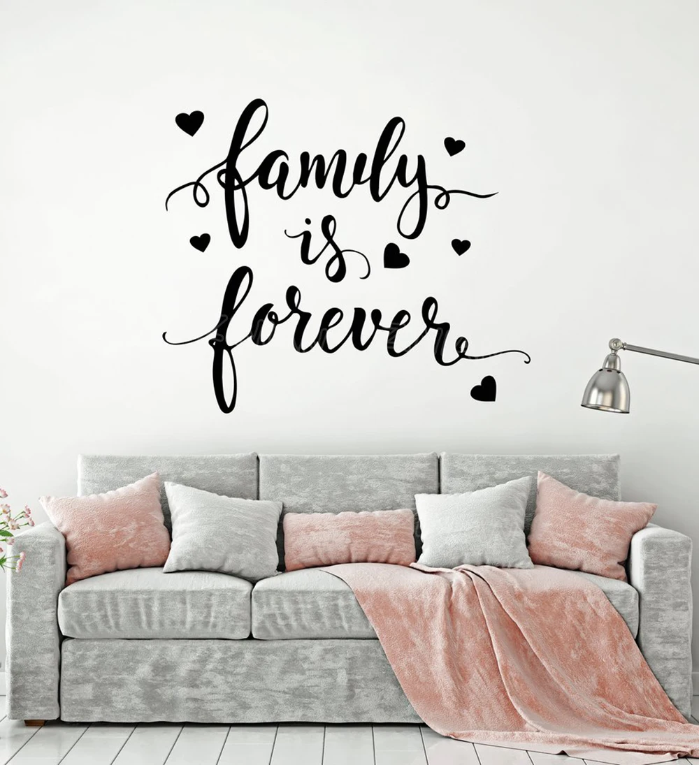 Romantic Sweet Wall Decal Quote Words For Home Family Forever Stickers