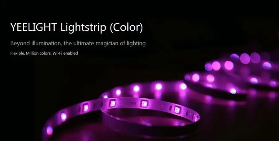 Новый Xiaomi Yeelight RGB Alexa Голосовое управление цветной светодиодный 2 м 16 миллионов интеллектуальных сцен полосы света полоса домашний