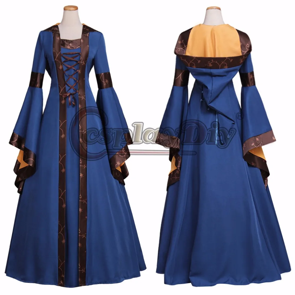 Винтажное средневековое платье косплей на заказ викторианское платье с капюшоном костюм косплей на Хэллоуин Карнавальная Вечерние