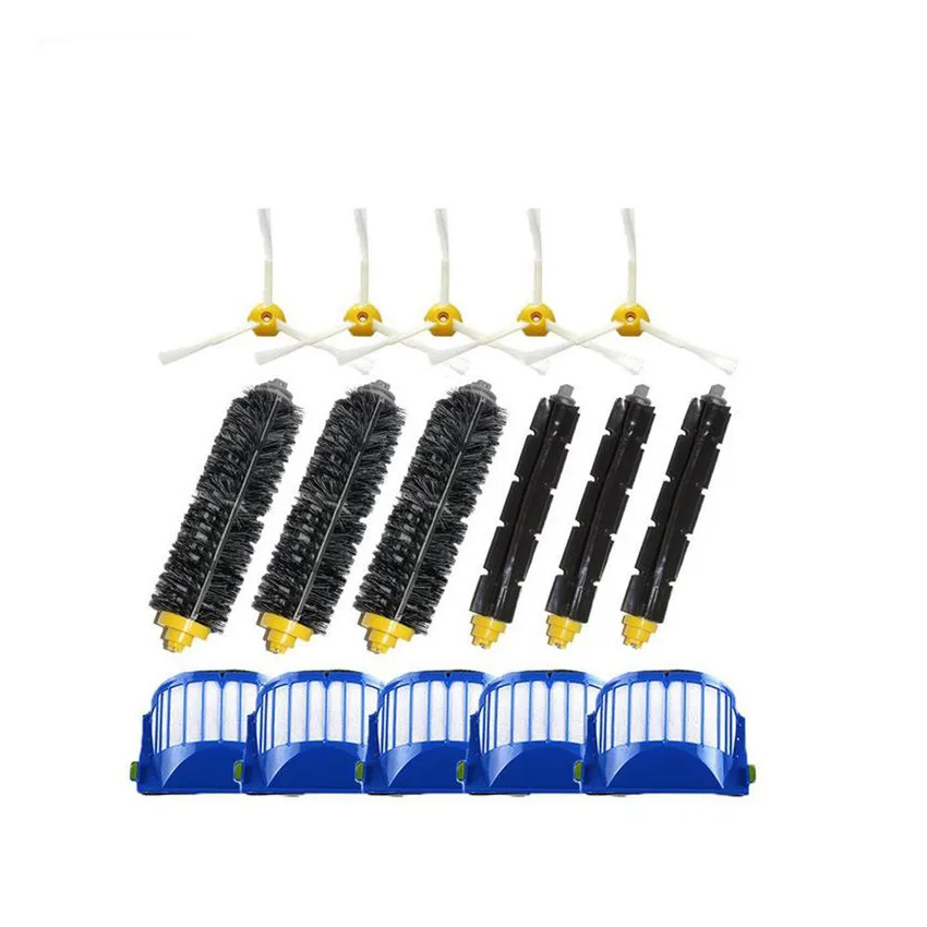 

vacuum cleaner parts 5* Hepa Filters Bristle+3*pairs Flexible Beater Brush +5* Side Brushes Kits for 500 600 Serie