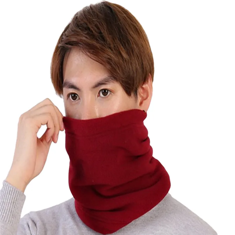 Cycling Face Mask Warm Collar Unisex Couple Winter Cap Warm Scarf Neckerchief Face Mask Hat Collar Hiking Mask #2D05 (4)