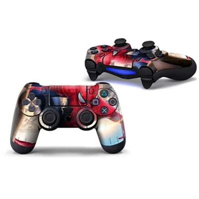 Пара контроллер кожи полное покрытие Стикеры для Playstation 4 Dualshock 4 геймпад виниловые наклейки Play Station скины человек паук - Цвет: 2pcs TN-PS4QB-1003