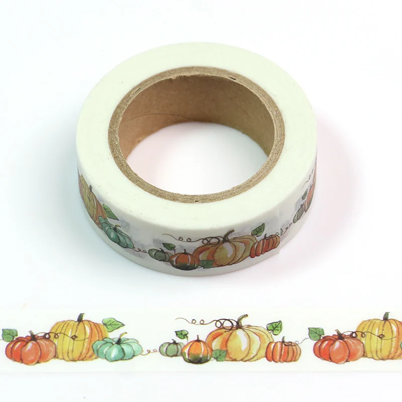 

1PC 1.5cm*10m Kawaii Halloween Pumpkin Washi Tape Japanese Stationery Scrapbooking Tools Masking Tape Adhesiva Decorativa
