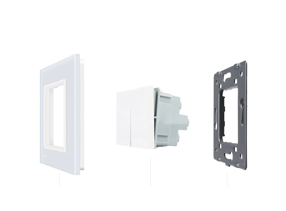 Livolo стандарт ЕС Роскошный белый/черный кристалл стеклянная панель, две банды, 2 способа кнопочный домашний настенный выключатель, C7K2S-11/12, без логотипа