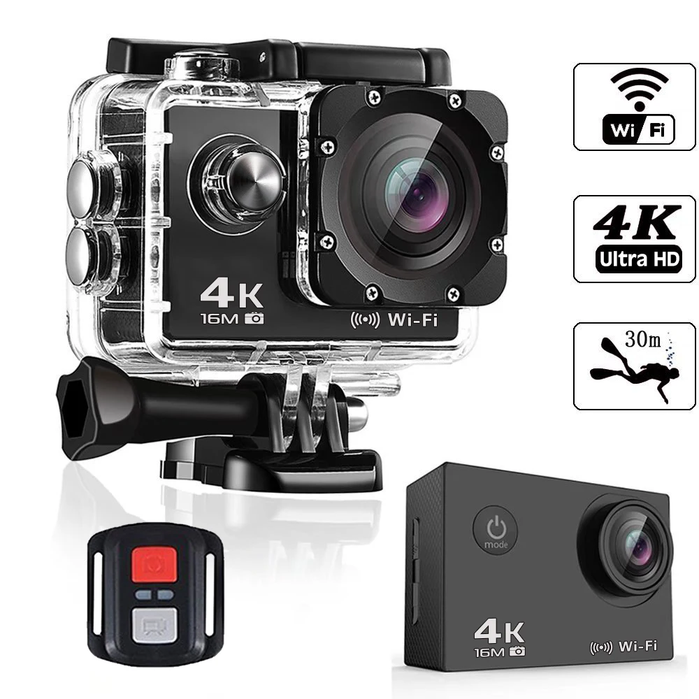 Ультра HD 4 K/30fps WiFi 2," 170D подводный водонепроницаемый шлем видео запись go extreme pro cam Экшн-камера