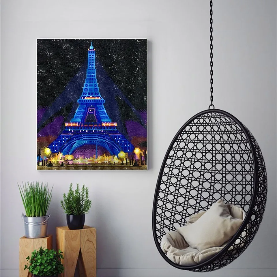 EverShine DIY Алмазная мозаика светильник свет пейзаж с рамкой алмазная живопись