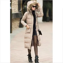 AILOOGE, Женское зимнее пальто, новые женские парки, зимняя одежда, Женская длинная куртка, женская одежда размера плюс, верхняя одежда, плотные пальто