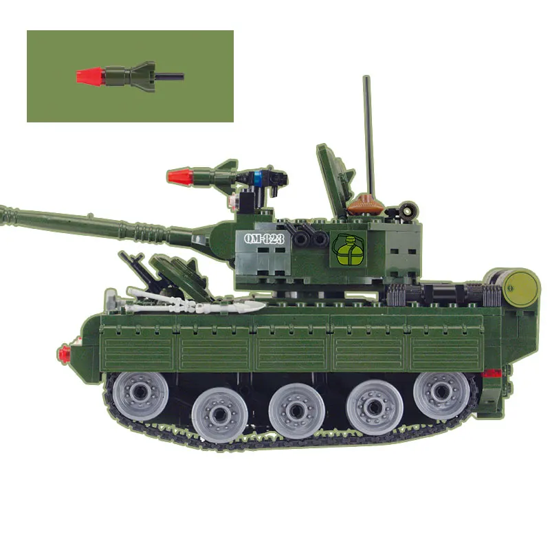 Enlighten 823 боевые зоны современный военный армейский Танк модель SWAT Кирпичи DIY строительные блоки игрушки для подарка