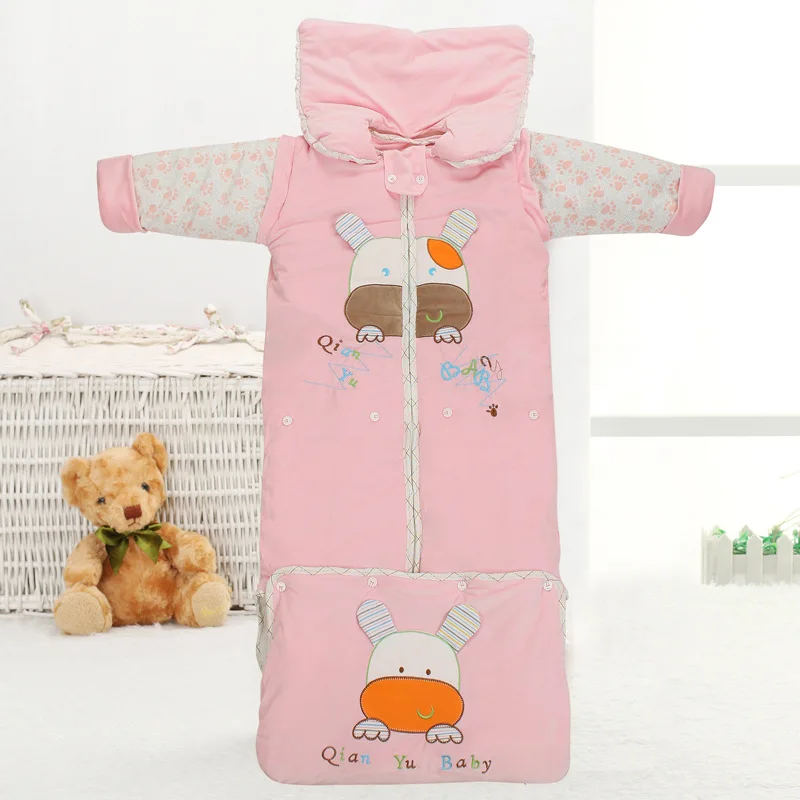 Bolsa de Dormir Primavera e Outono Anos de Idade Fewiyoni Bebê Inverno Kick-proof Colcha Crianças Grosso Mangas Removíveis 0-5 10 Cheap Sacos de dormir
