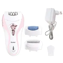 Kemei KM-3010 для женщин перезаряжаемый Электрический бритвенный женский эпилятор шлифовальный прибор для ног бикини триммер профессиональный женский уход