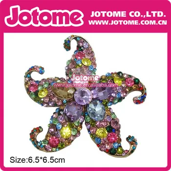 

Mixcolor Rhinestone Starfish Brooch Pin Jewelry / Starfish Brooch