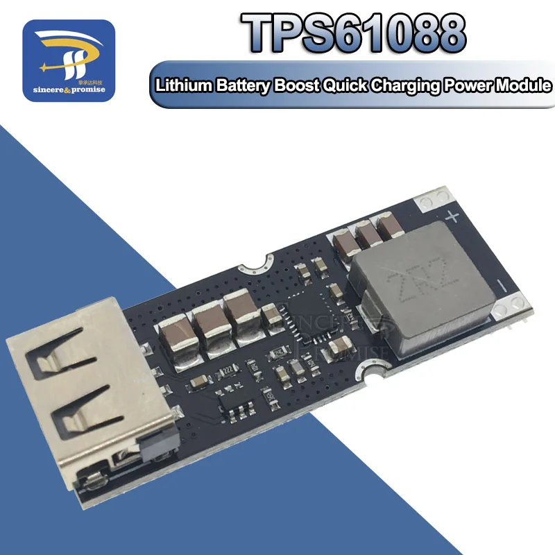 Плата модуля питания с одной ячейкой и литиевой батареей 3,7 в 4,2 в литр 5 в 9 в 12 В USB для мобильного телефона Быстрая зарядка QC2.0 QC3.0 TPS61088