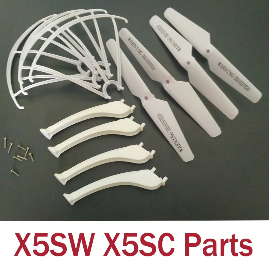 

Syma X5SW X5SC RC Drone Quadcopter Spare Parts Propeller Landing Skid Propeller Protectors Accessory Set Kit