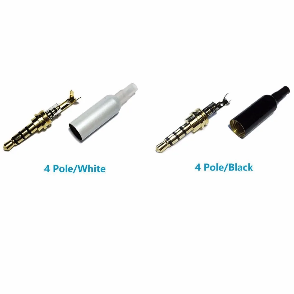 4 Pole 3.5mm Male Repair headphone Jack Plug Metal Audio Soldering Spring  Cover|connector body|connector designconnector xlr - AliExpress