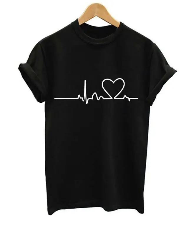 

New Love Printed Women T-shirts Casual Tee Tops Summer Short Sleeve Female T shirt Women Clothing