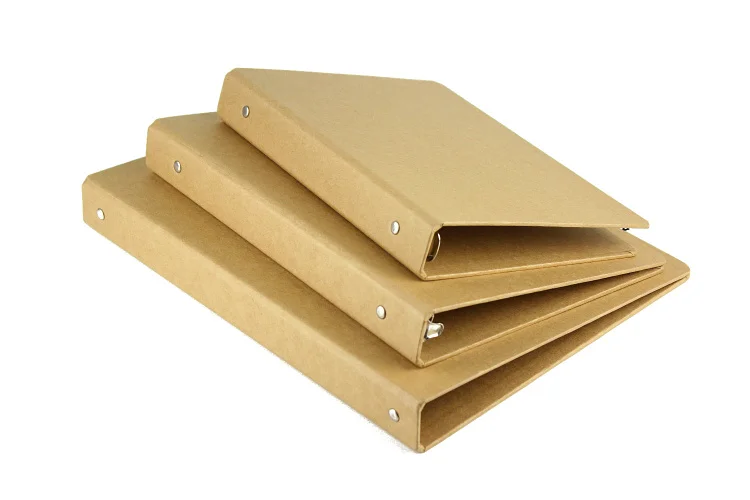 Kraft Anel Binder Capa de Notebook, Anel