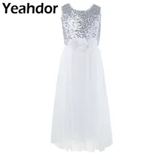 Платье для девочек без рукавов из шифона со стразами для девочек в цветочек платье принцессы для конкурса красоты свадебное вечернее платье на день рождения праздничное платье принцессы Vestidos