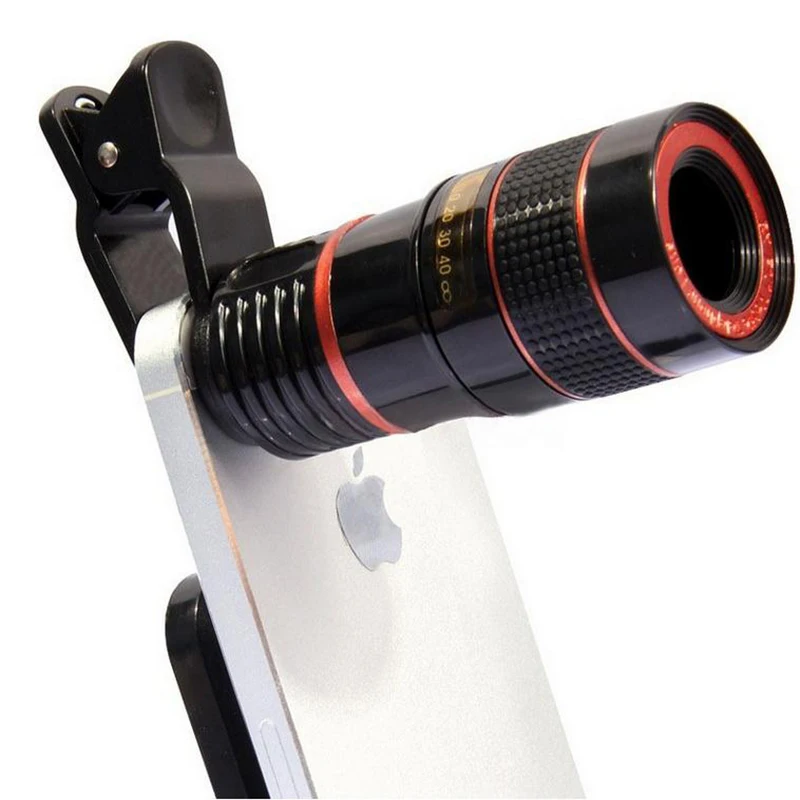 Clip on 8x Optical Zoom Mobile Phone Telescope Lens HD