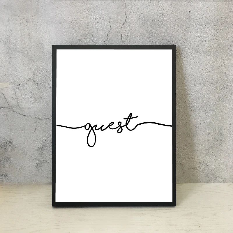 Be Our Guest Quote Poster Wall Decor