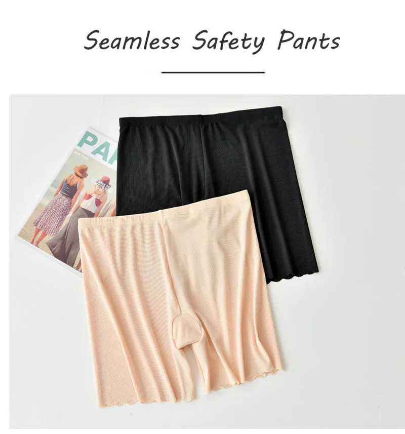 Женские шорты безопасности штаны мягкие и удобные хлопковые боксеры бесшовные трусики плюс большой размер высокая талия для девушек нижнее белье для похудения