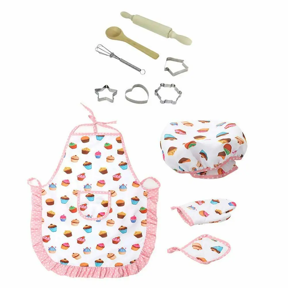 11pcs Role Play Children Kitchen Cooking Baking Set Girls Pretend Cook