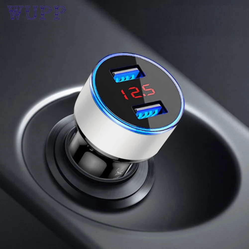 

3.1A Dual USB Car Charger 2 Port LCD Display 12-24V Cigarette Socket Lighter 10#