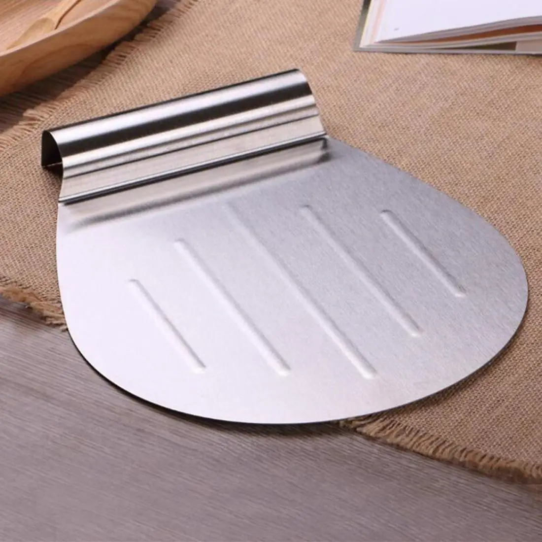 SDFC-1PCS Baking Tools Stainless Steel Transfer Cake Tray Moving Plate Bread Pizza Blade Shovel Bakeware Pastry Scraper