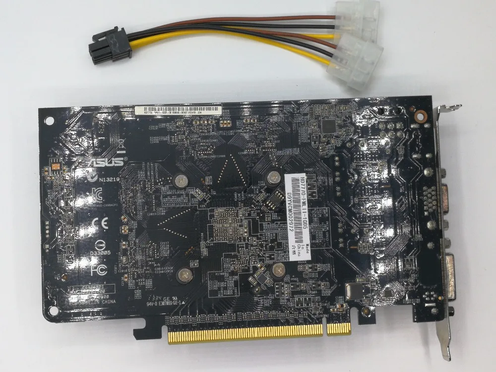 Используется, ASUS HD7770-FMLII-1GD5 128 бит DDR5 игровой Настольный ПК видеокарта, Протестировано