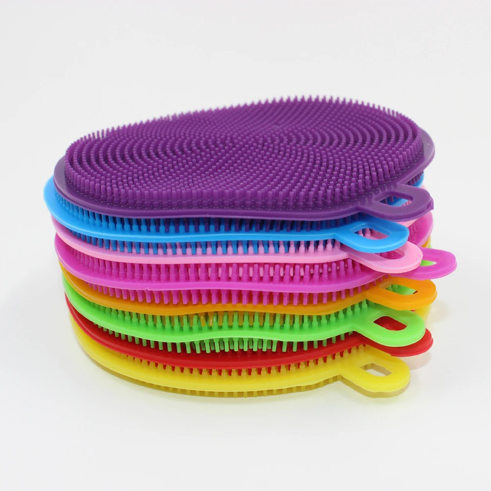 Magic Cleaning Brushes Silicone Dish Bowl Scouring Pad Pot Pan Easy to clean Wash Brushes Cleaning Brushes Kitchen tool (3)