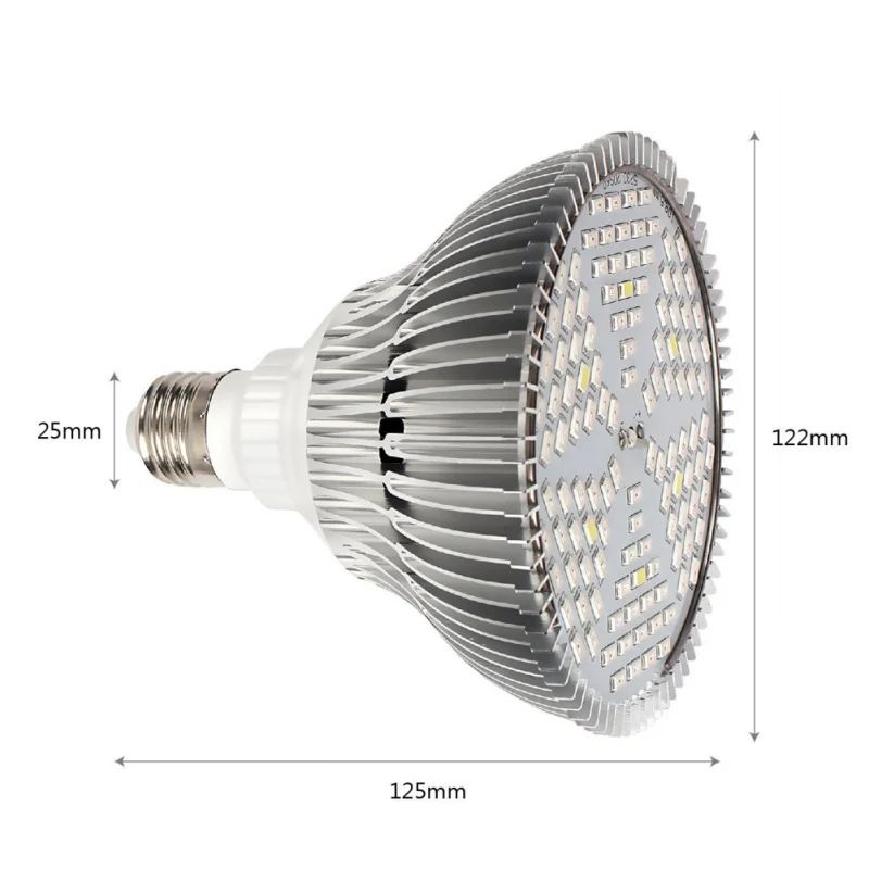 1 шт. полный спектр светодиодный светильник для выращивания E27 30 Вт 50 Вт 80 Вт Светодиодная лампа для выращивания цветов Гидропоника система аквариума светодиодный светильник ing