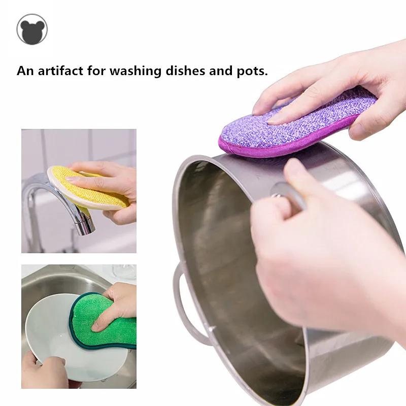

4pcs Anti-microbial cleaning sponge magic sponge melamine sponges kitchen sponge for washing dishes kitchen scourer pan brush