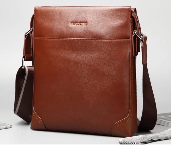 Brown Tasche P 2017 Schulter Kuone New Business Männer Fashion Casual tasche Crossbody Mannkurierbeutel Rindsleder Echtes Leder ffRxZw0
