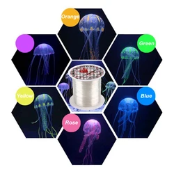 6x Jellyfish Artificial Silicone Gel Aquarium Fish Tank Decoration Ornament Diameter Fishing Line Mixed Color 6x Jellyfish Artificial Silicone Gel Aquarium Fish Tank Decoration Ornament Diameter Fishing Line Mixed Color